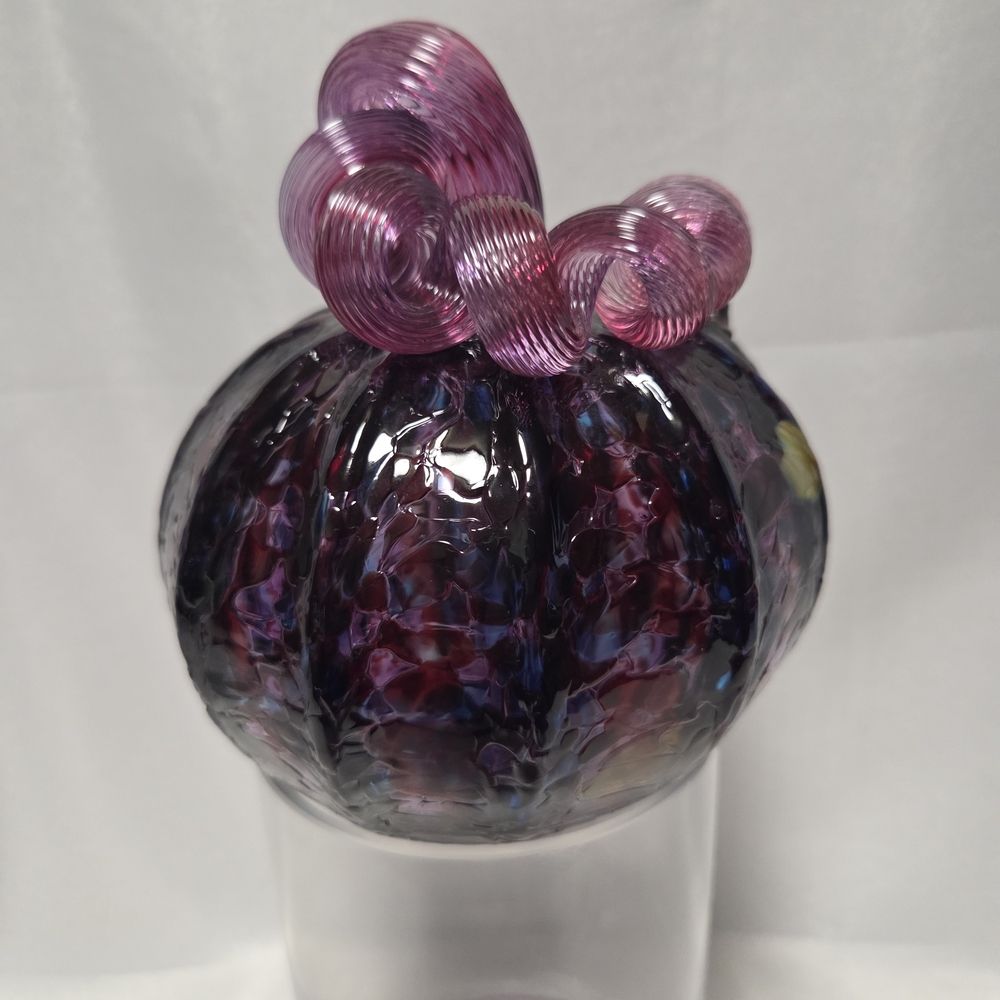 Hand blown Luke Adams glass pumpkin